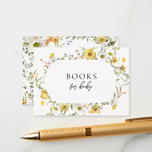 小さなハニービーの本ベビーの赤ちゃんシャワー エンクロージャーカード (正面/裏面インサイチュ)