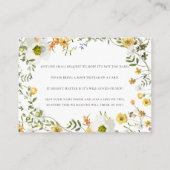 小さなハニービーの本ベビーの赤ちゃんシャワー エンクロージャーカード (裏面)