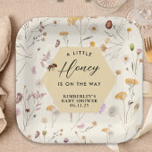 小さなハニー男女兼用ベビービー赤ちゃんシャワー ペーパープレート