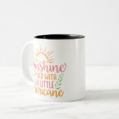 小さなハリケーンが混ざった日光 ツートーンマグカップ (正面左)