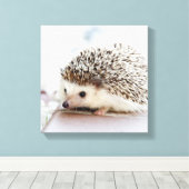 小さなハリネズミ キャンバスプリント (インサイチュ (ウッドフロア))