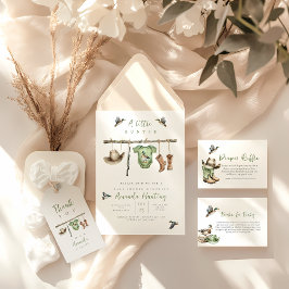 小さなハンターがやってくる！ベイビーシャワーパーティー 招待状