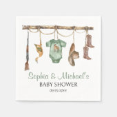 小さなハンターが赤ちゃんシャワーパーティーに行く スタンダードカクテルナプキン (正面)