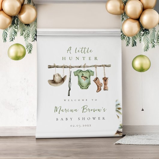 小さなハンターがBackdropに向かっている タペストリー