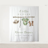 小さなハンターがBackdropに向かっている タペストリー (正面)