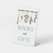 小さなハンター赤ちゃんシャワー本とギフトサイン 台座サイン (正面)