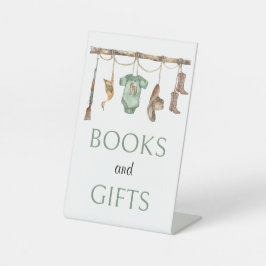 小さなハンター赤ちゃんシャワー本とギフトサイン 台座サイン