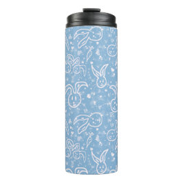 小さなハートとバニー – 透明パターン。 タンブラー