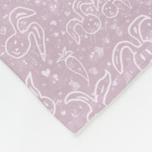 小さなハートとバニー – 透明パターン。