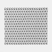 小さなハートとポープリントフリースブランケット フリースブランケット (正面(横))