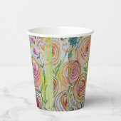 小さなハートと花紙カップ 紙コップ (左)