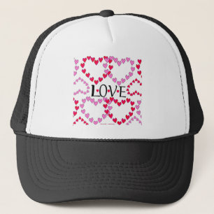 小さなハートピンク赤の愛 キャップ