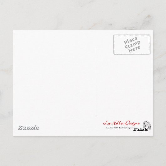 小さなハートピンク赤の愛 ポストカード (裏面)