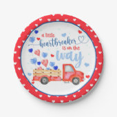 小さなハートブレーカーの赤ちゃんシャワープレート ペーパープレート (正面)
