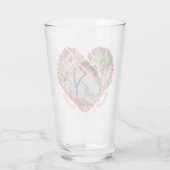小さなハート写真の名前がある タンブラーグラス (裏面)