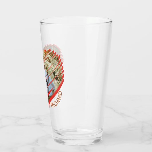 小さなハート写真の名前がある タンブラーグラス (左)