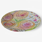 小さなハート大きな花 ペーパープレート (アングル)