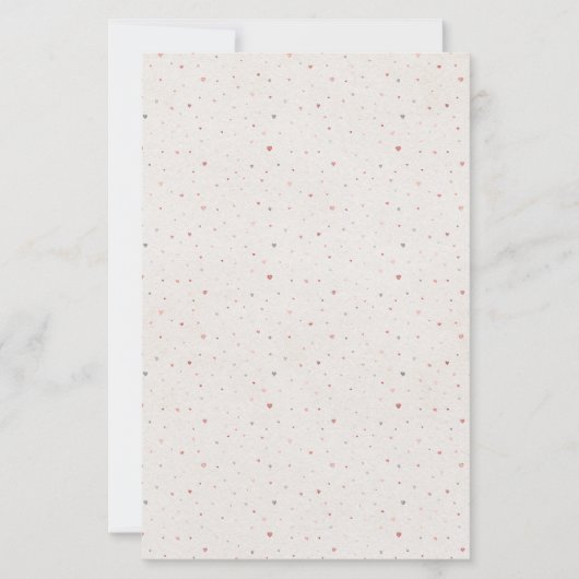 小さなハート柄の紙 (正面)