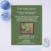 小さなハーブ/プロデュース事業マーケティングフライヤー チラシ (シングル)