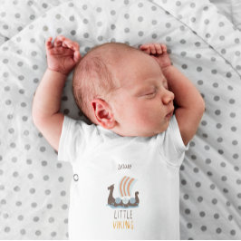 小さなバイキングのカスタマイズ ベビーボディスーツ