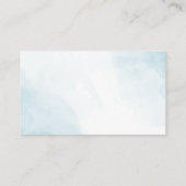 小さなバタフライブルーフローラおむつラッフル エンクロージャーカード (裏面)