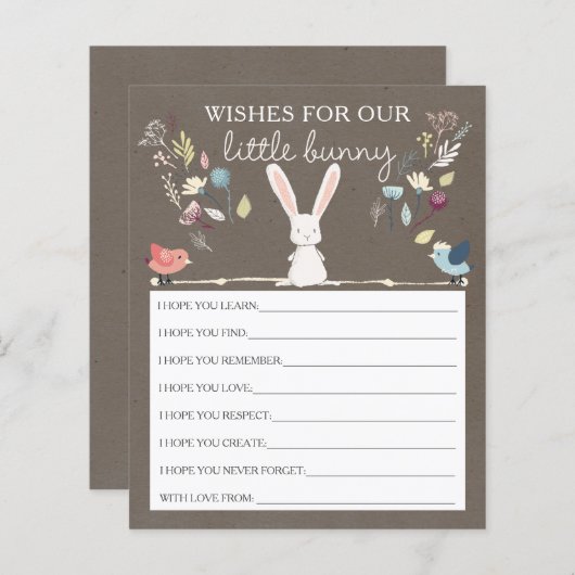 小さなバニーがベビーを願う (正面/裏面)