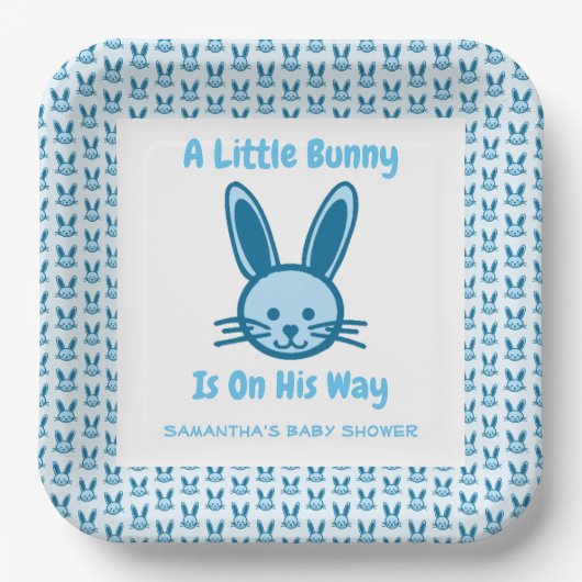 小さなバニーが彼の方法の紙プレート ペーパープレート (正面)