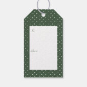 小さなバニーが暖炉のクリスマスツリーをスナック ギフトタグ (裏面)