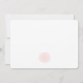 小さなバニーが誕生日のフォトカードを持っている 招待状 (裏面)