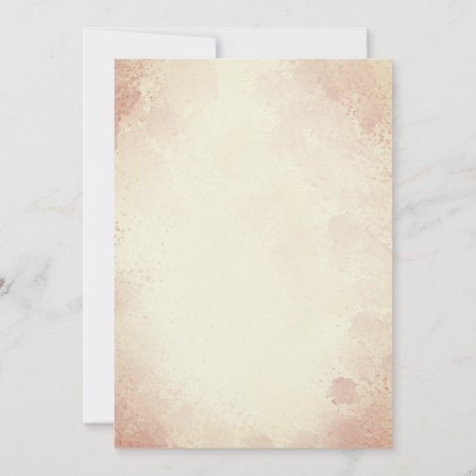 小さなバニーが赤ちゃんシャワーの途中にある 招待状 (裏面)