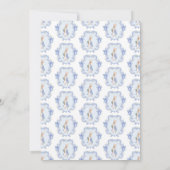 小さなバニーが途中のヴィンテージの赤ちゃんシャワー 招待状 (裏面)