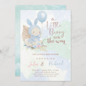 小さなバニーが途中の招待状 招待状 (正面/裏面)