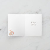 小さなバニーが進行中のサンキューカード サンキューカード (内部)