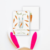 小さなバニーとニンジンの赤ちゃん感謝していシャワー- you