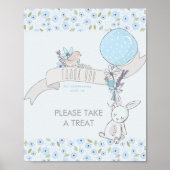 小さなバニーとバルーンボーイ赤ちゃんシャワー治療 ポスター (正面)