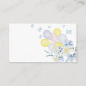 小さなバニーのジェンダーおむつラッフルの囲いを明らかにする エンクロージャーカード (裏面)