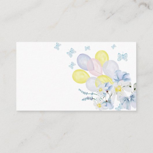 小さなバニーのジェンダーおむつラッフルの囲いを明らかにする エンクロージャーカード (裏面)