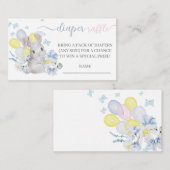 小さなバニーのジェンダーおむつラッフルの囲いを明らかにする エンクロージャーカード (正面/裏面)