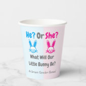 小さなバニーのジェンダーがハーシーの 紙コップ (正面)