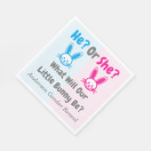 小さなバニーのジェンダーが明らかにする スタンダードランチョンナプキン (角)