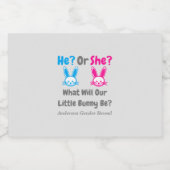 小さなバニーのジェンダーが明らかにする リキュールボトルラベル (シングルラベル)