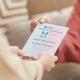 小さなバニーのジェンダーが明らかにする 招待状