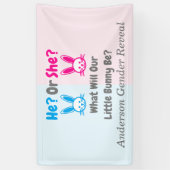 小さなバニーのジェンダーが明らかにする 横断幕 (縦)