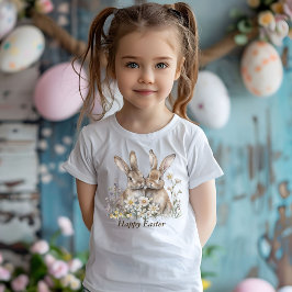 小さなバニーのパーソナライズされた子ども Tシャツ