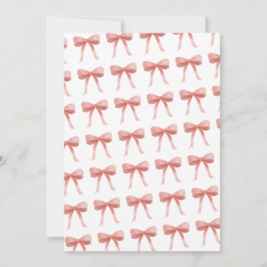 小さなバニーの女の子の赤ちゃんシャワー 招待状 (裏面)