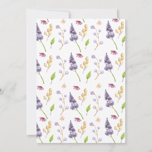 小さなバニーの復活祭のママ蜂の赤ちゃんシャワー 招待状 (裏面)