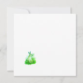 小さなバニーの水の色のはがき カード (裏面)