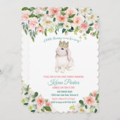 小さなバニーの水色のベビーシャワー招待状 招待状 (正面/裏面)