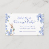 小さなバニーの赤ちゃんシャワーどのように大きいママの腹 エンクロージャーカード (正面)