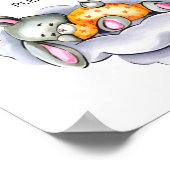 小さなバニーの赤ちゃんシャワーの好意 ポスター (角)